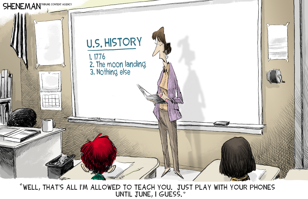 Editorial cartoon: Book bans