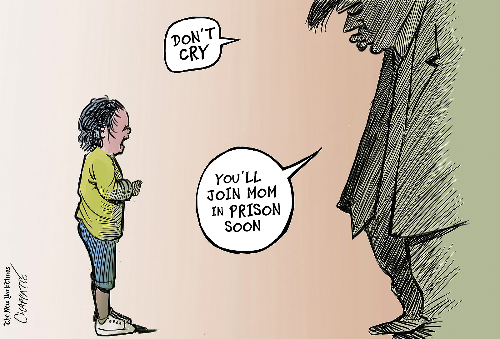 Reuniting families | Globecartoon - Political Cartoons - Patrick Chappatte